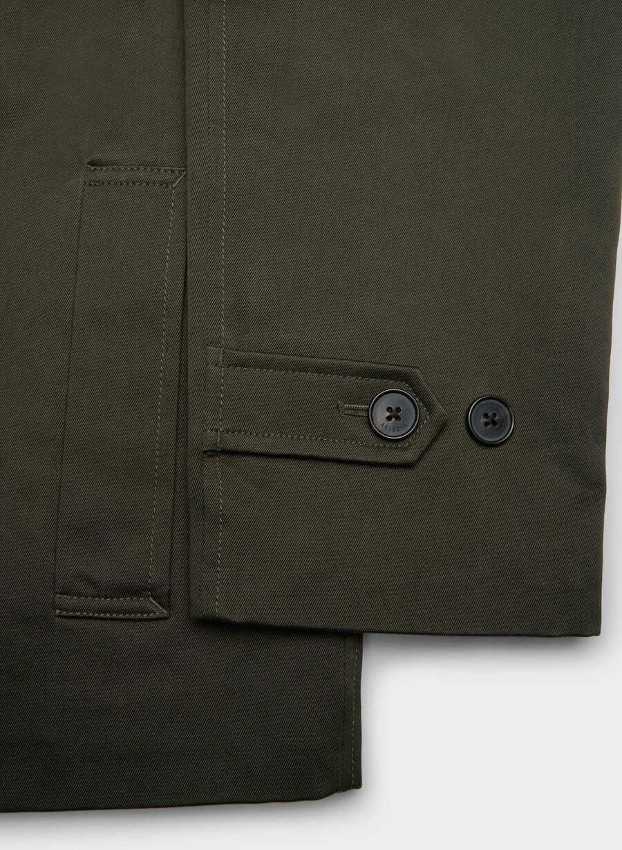 regent kort trenchcoat - rich twill mÖrkoliv