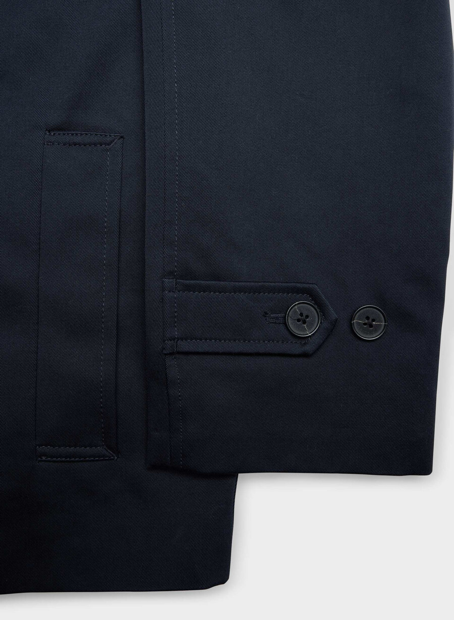 regent kort trenchcoat - rich twill mÖrk nattsmalayn