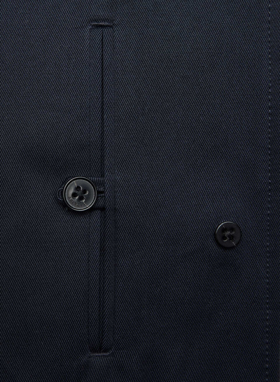 regent kort trenchcoat - rich twill mÖrk nattsmalayn
