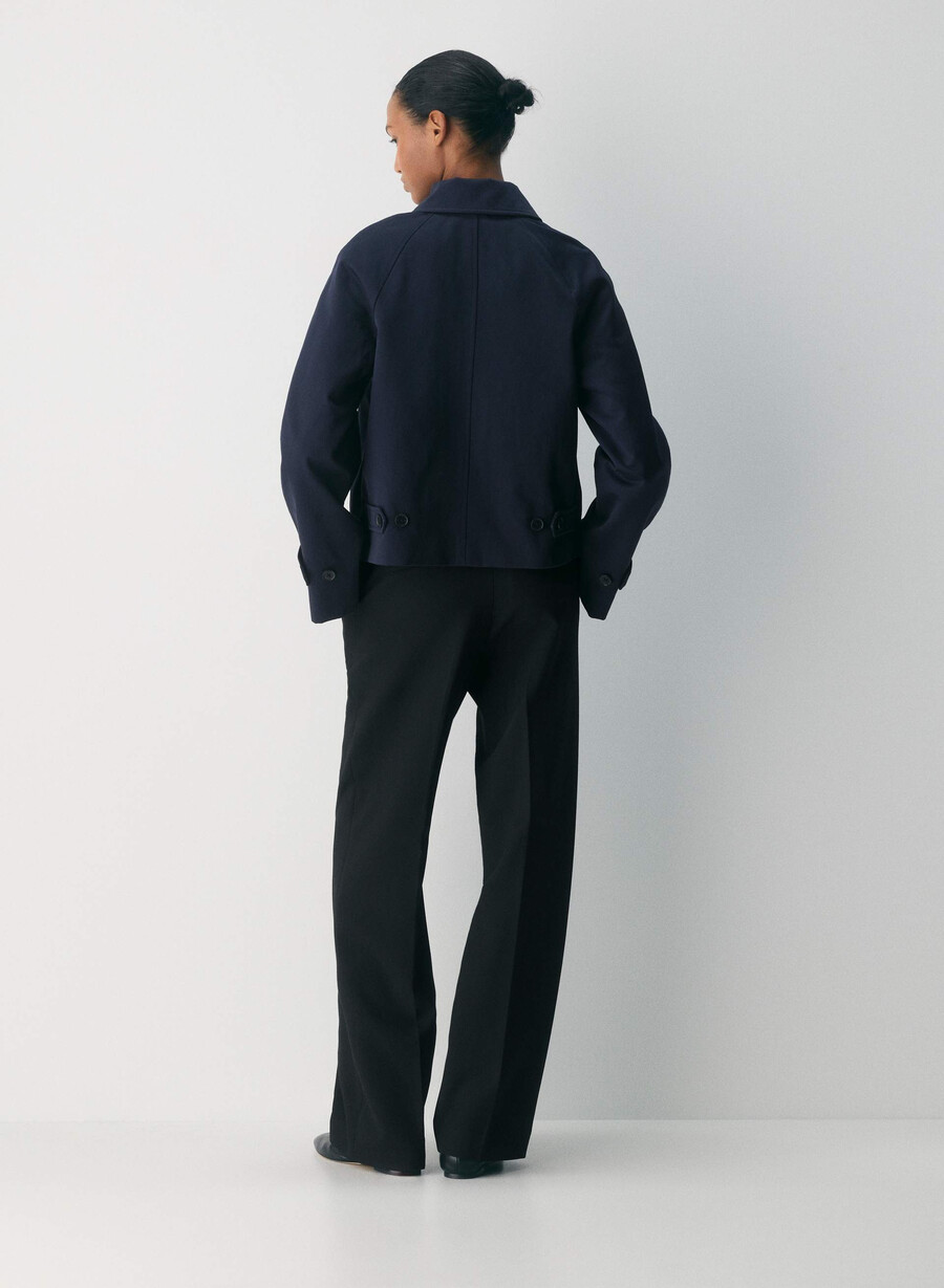 regent kort trenchcoat - rich twill mÖrk nattsmalayn
