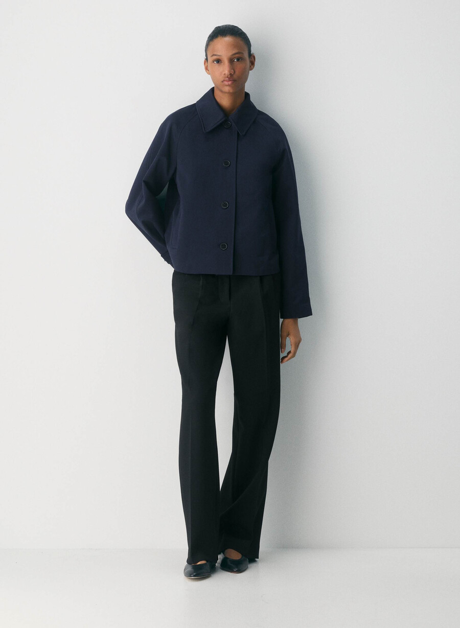 regent kort trenchcoat - rich twill mÖrk nattsmalayn
