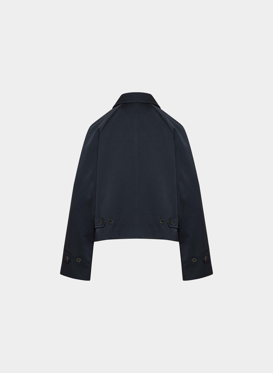 regent kort trenchcoat - rich twill mÖrk nattsmalayn
