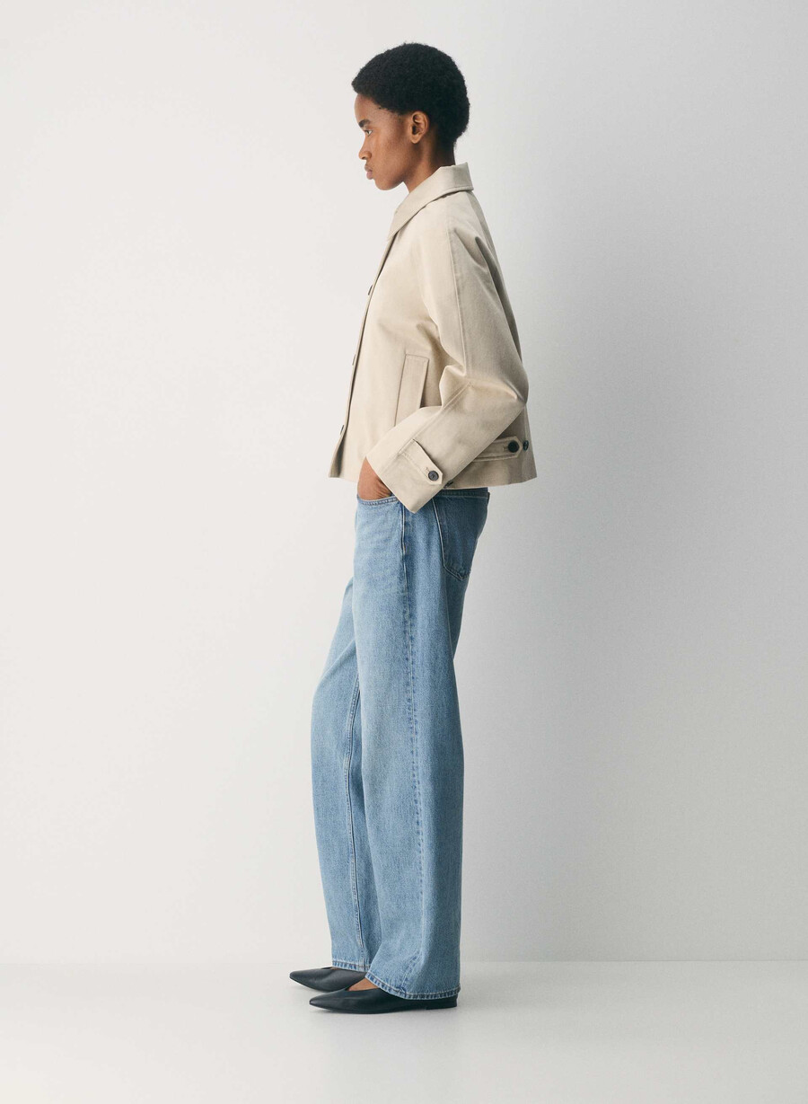 regent kort trenchcoat - rich twill marcona beige