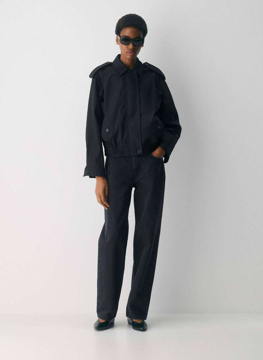 arno-jackan - city twill svart