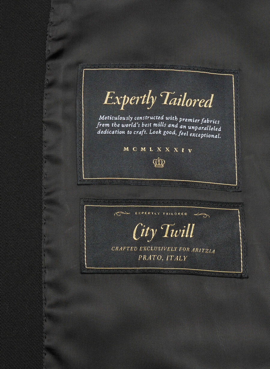 davis trench coat - rich twill svart