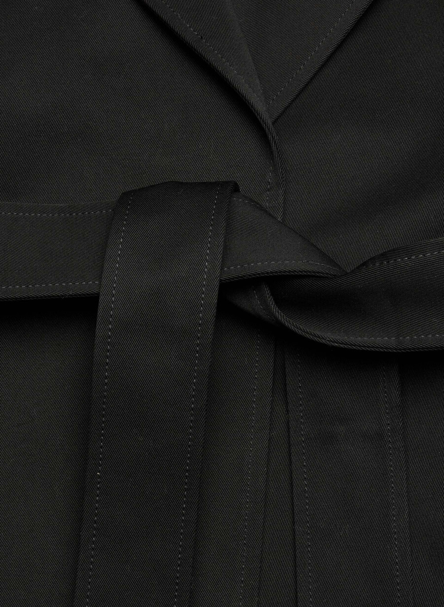 davis trench coat - rich twill svart