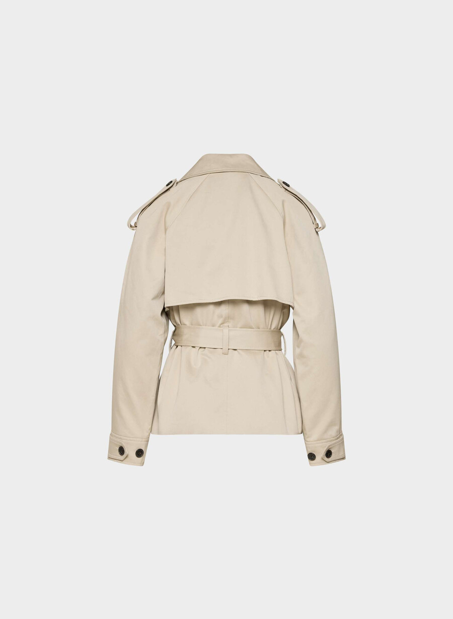 davis trench coat - rich twill marcona beige