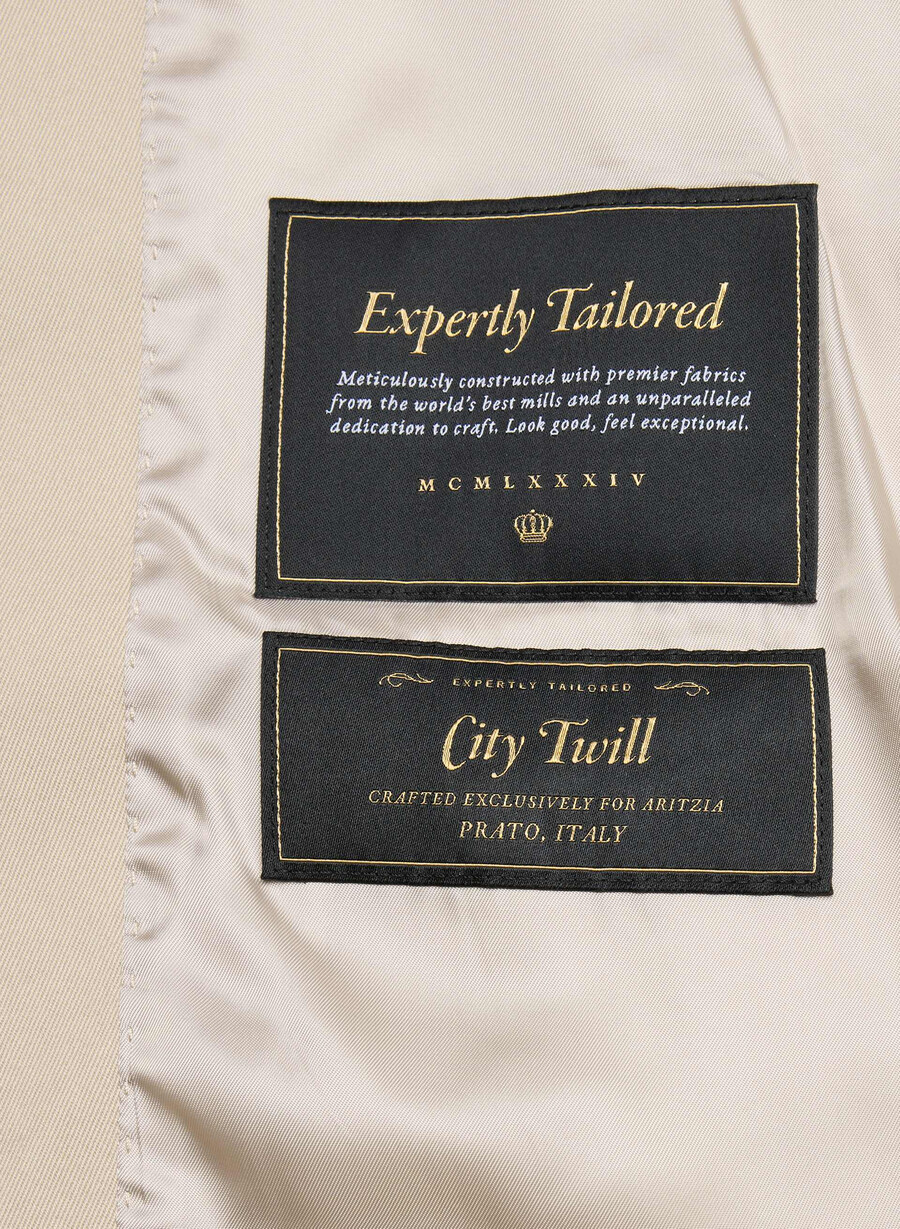 davis trench coat - rich twill marcona beige