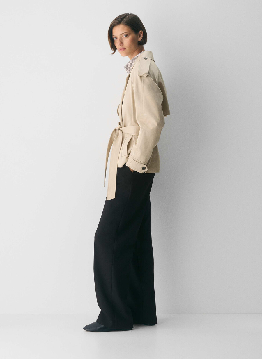 davis trench coat - rich twill marcona beige
