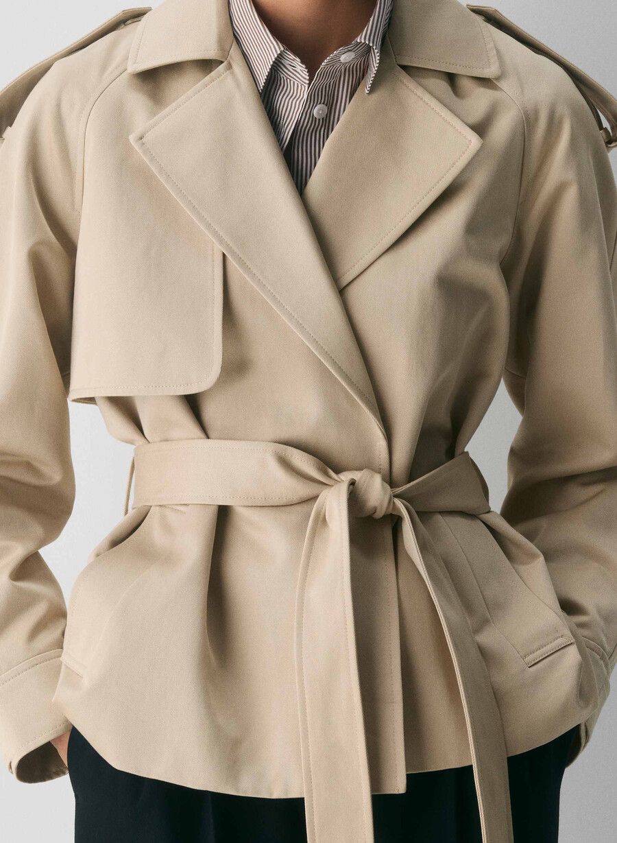 davis trench coat - rich twill marcona beige