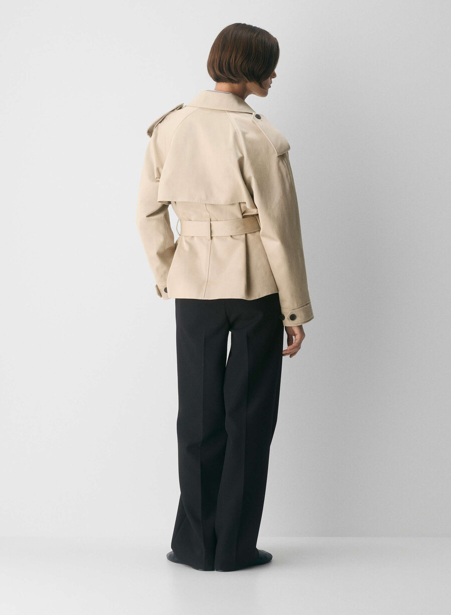 davis trench coat - rich twill marcona beige