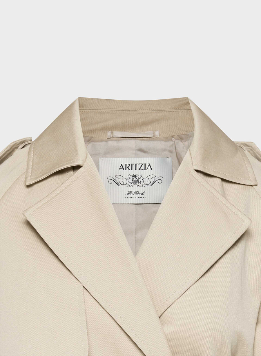 davis trench coat - rich twill marcona beige