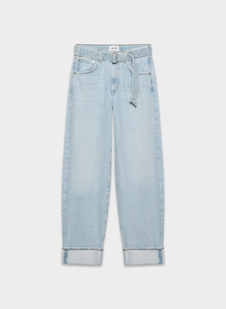 agolde cuffed tapered jean dew point