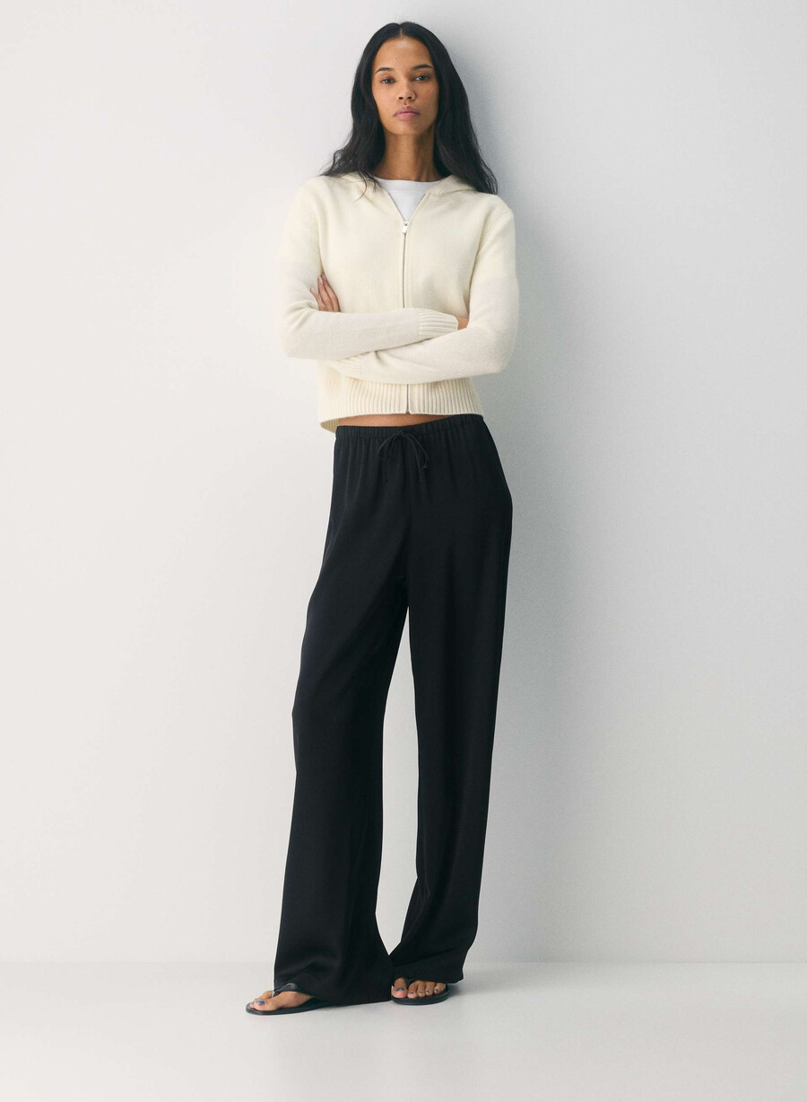 essential cashmere idyllic zip hoodie ljusbjÖrk