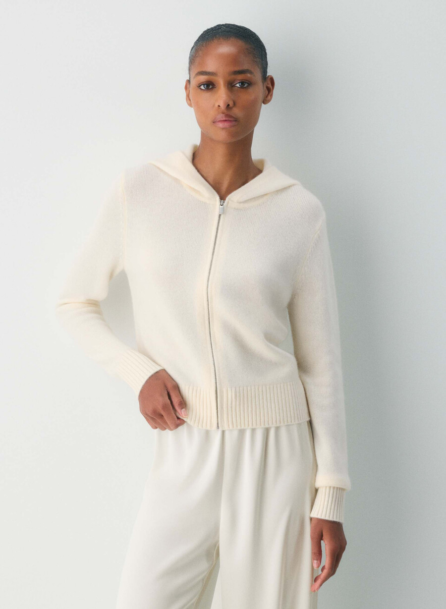 essential cashmere idyllic zip hoodie whisper whisper white