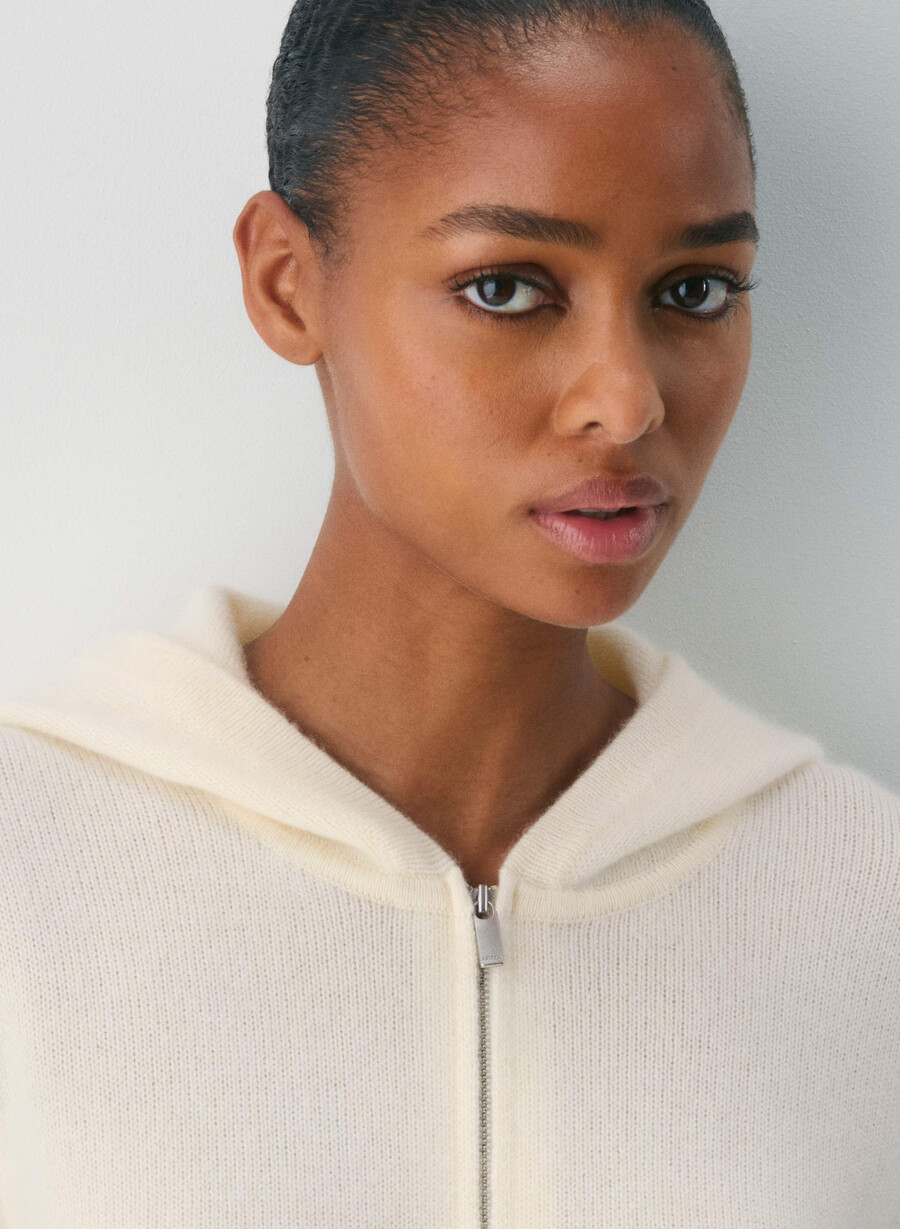 essential cashmere idyllic zip hoodie whisper whisper white