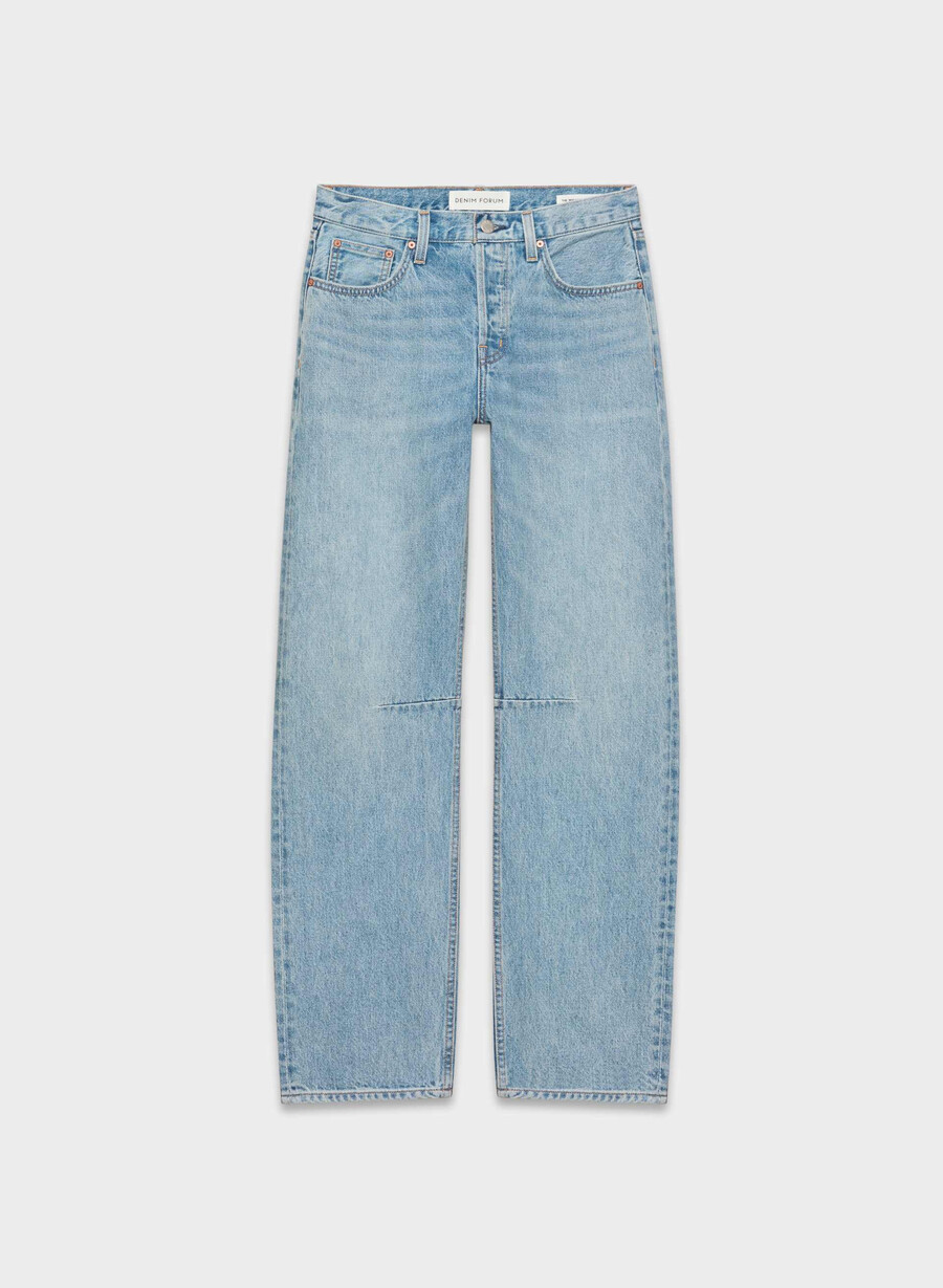 denim forum 90-talets mellanhöga lösa avsmalnande jeans 7 år bleu taboo