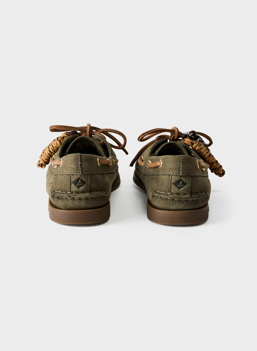 sperry x aritzia ao båtsko - nubuckläder dk willow green