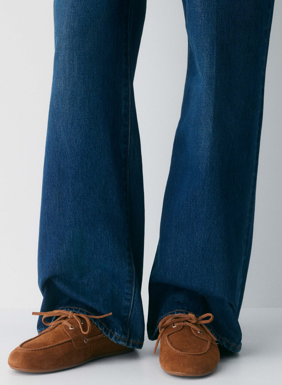 sperry x aritzia slim boat shoe - mocka läder chocladbrun