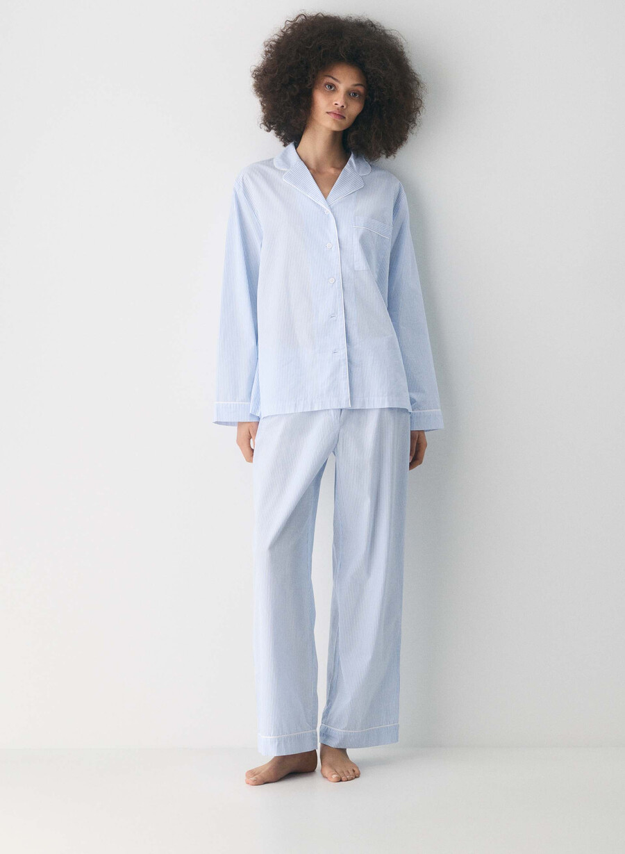 laze poplin pyjamasskjorta wlsn strÄng crfl svv