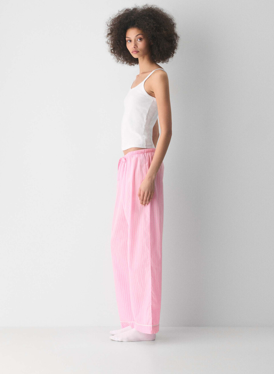 laze poplin pyjamasbyxa shlb strip cr bbt