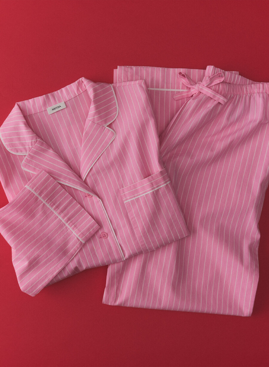 laze poplin pyjamasbyxa shlb strip cr bbt