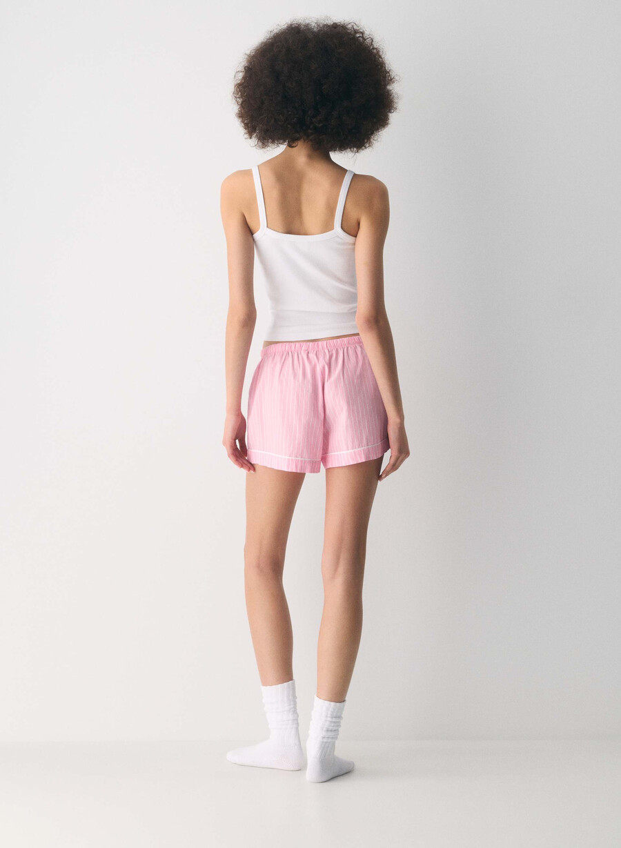 laze poplin pyjamas short mtchl strrp jb pkb white