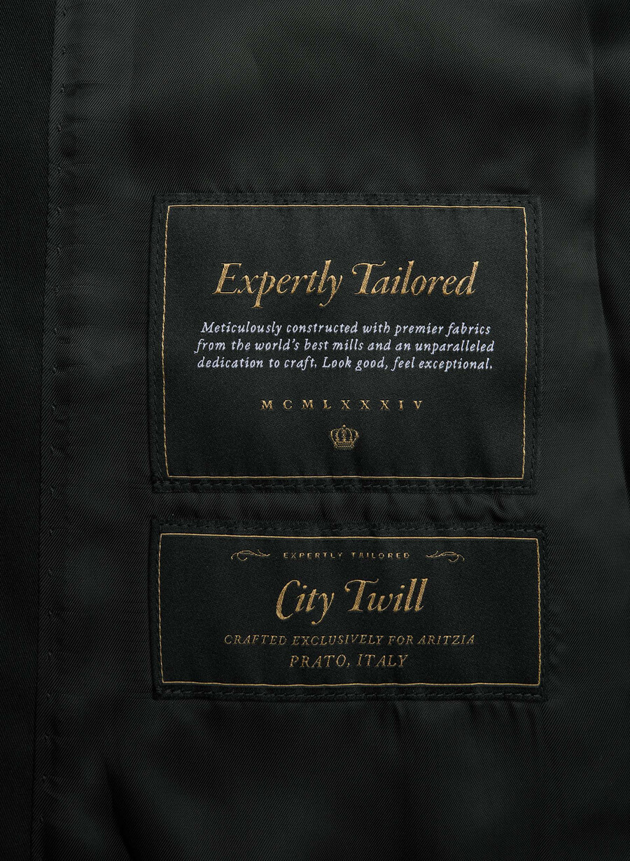 finch kort trench coat - city twill svart
