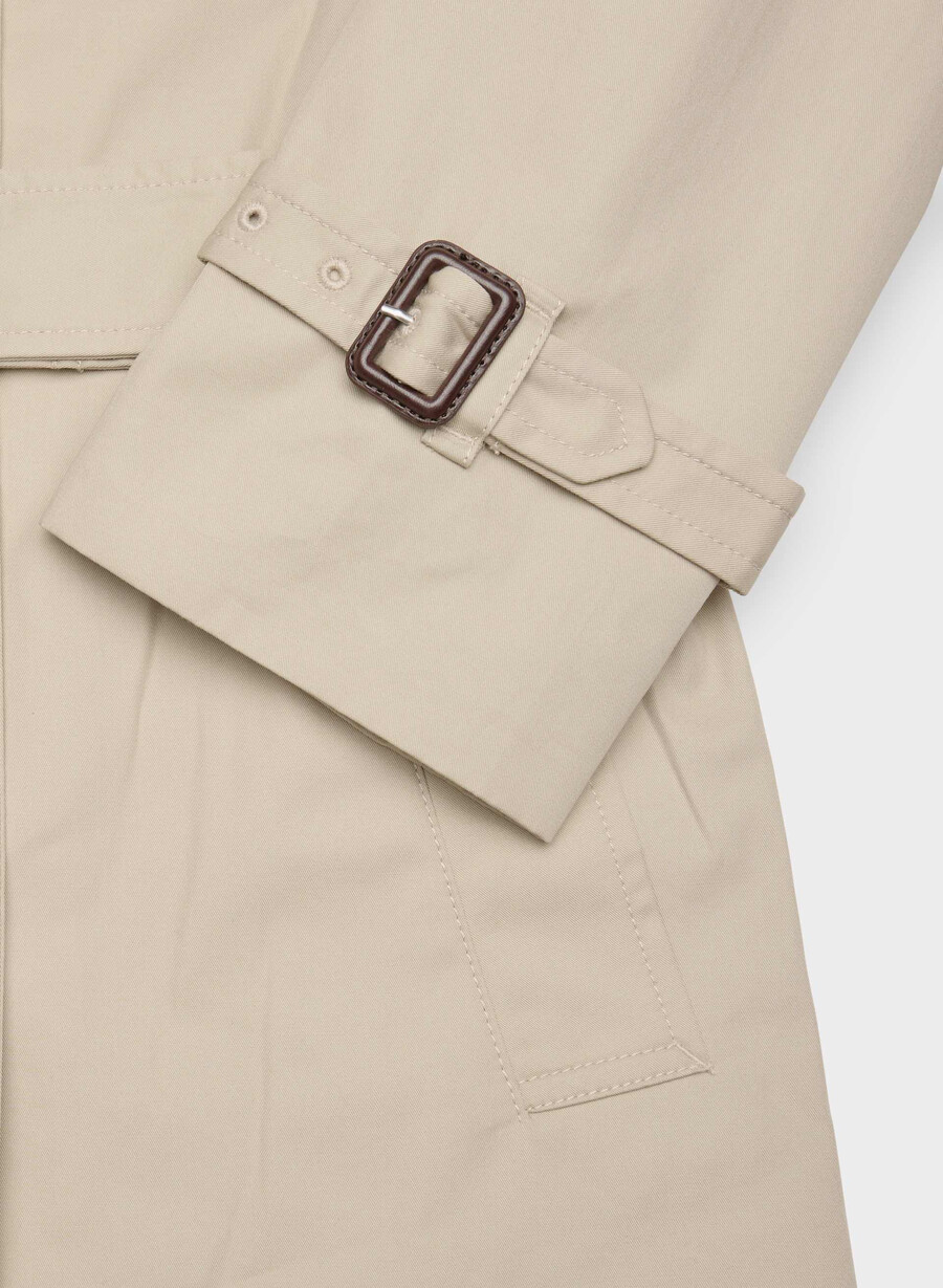 finch kort trench coat - city twill marcona beige