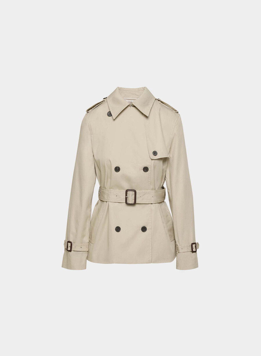finch kort trench coat - city twill marcona beige