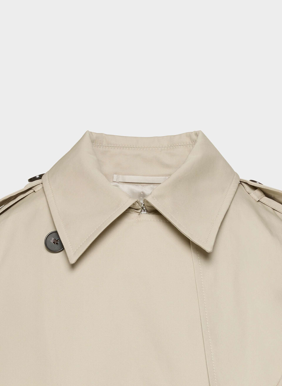 finch kort trench coat - city twill marcona beige