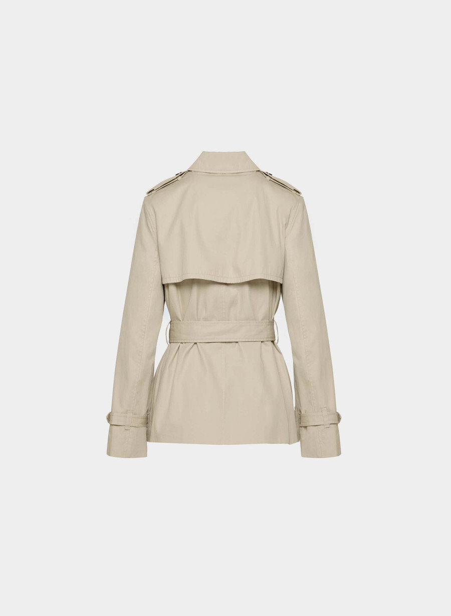finch kort trench coat - city twill marcona beige