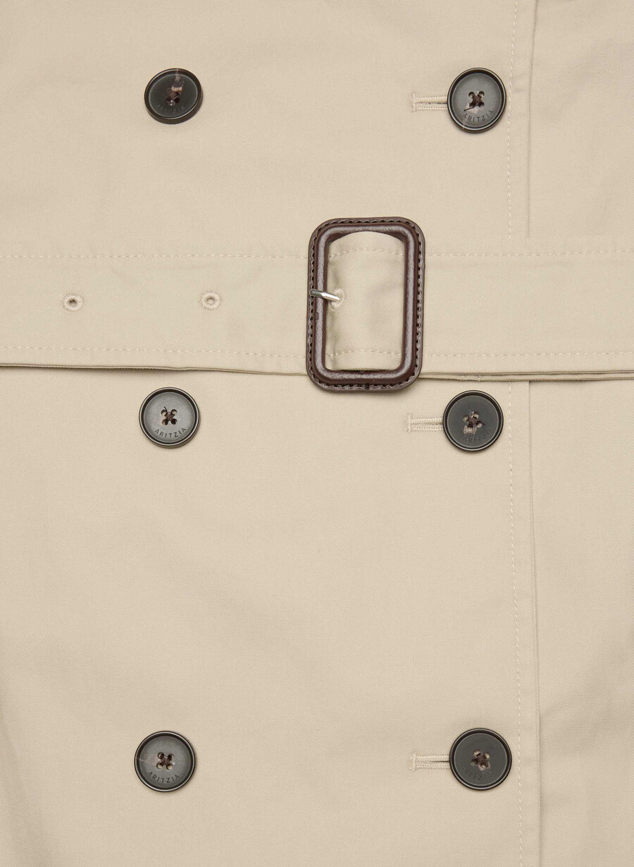 finch kort trench coat - city twill marcona beige