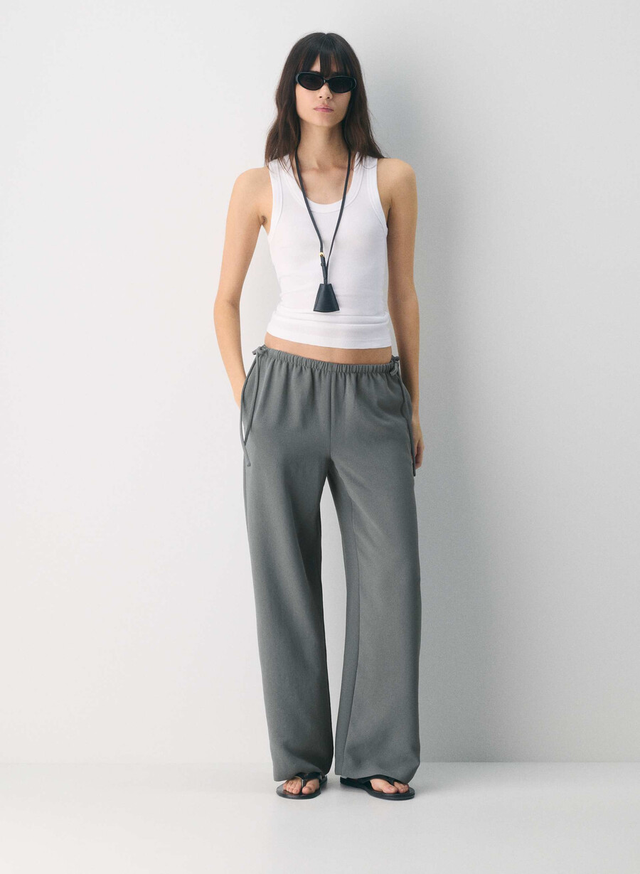 artisan pant - crepette mÖrkgrÅ