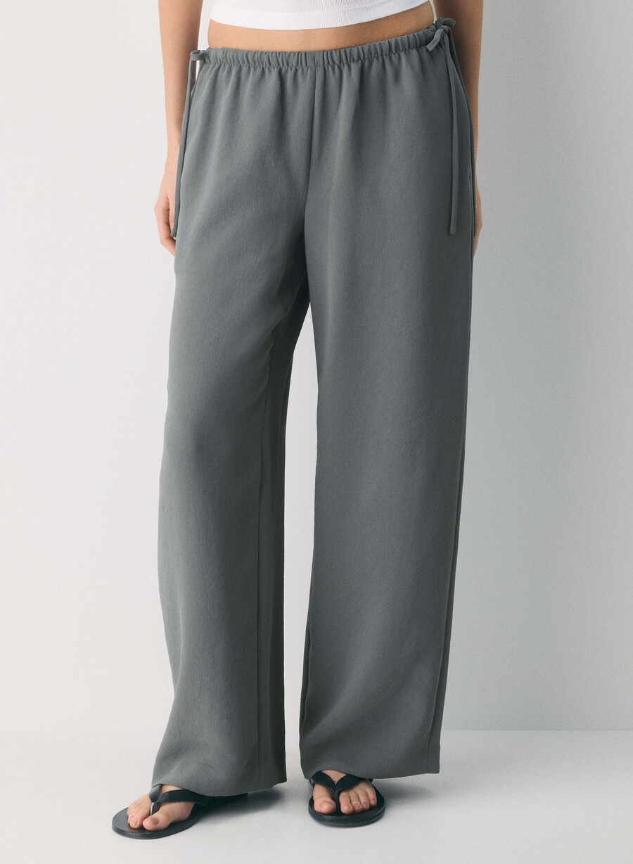 artisan pant - crepette mÖrkgrÅ