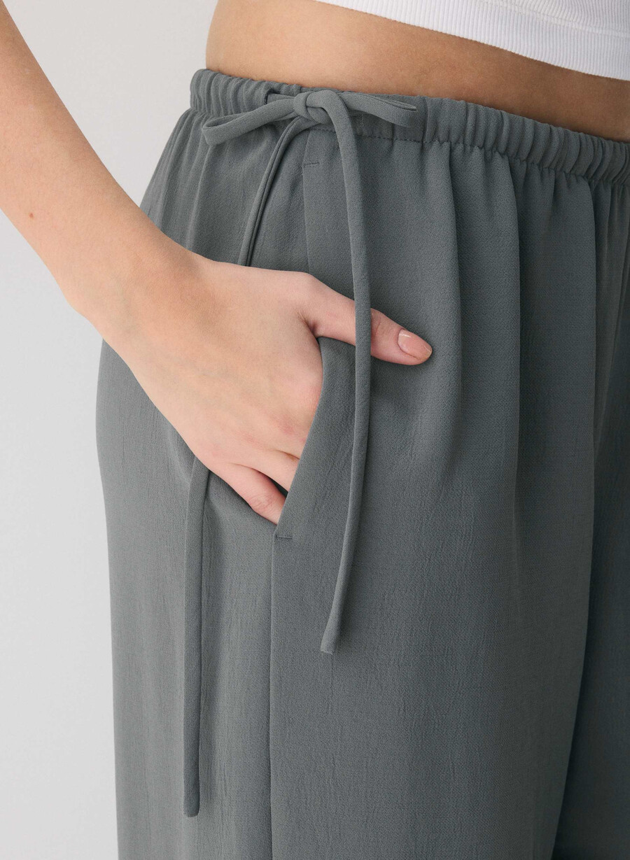 artisan pant - crepette mÖrkgrÅ