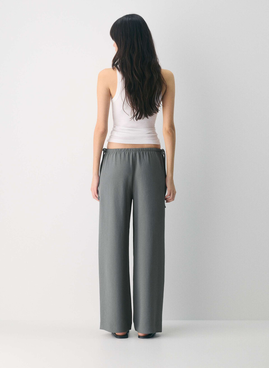 artisan pant - crepette mÖrkgrÅ