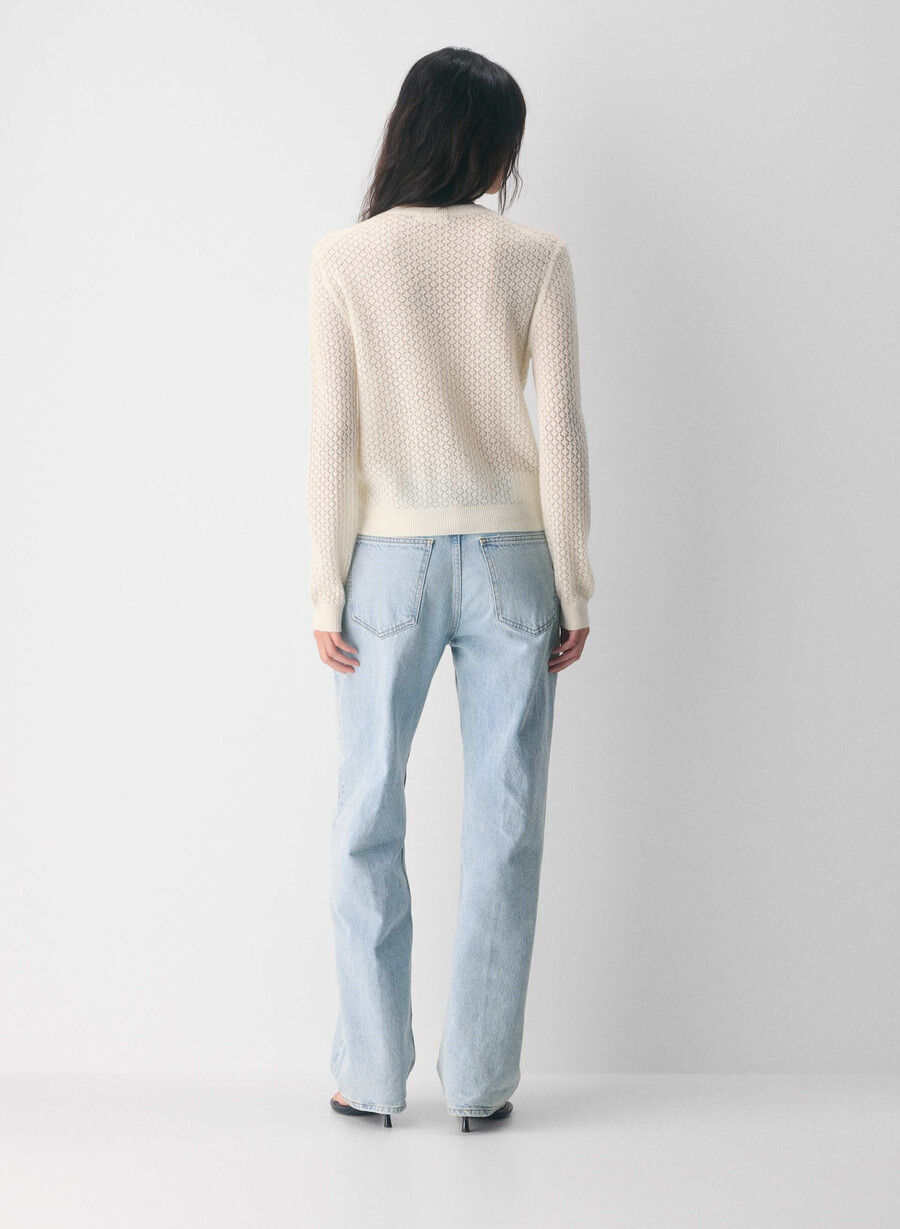 comma wool cashmere cardigan ljus bjÖrk