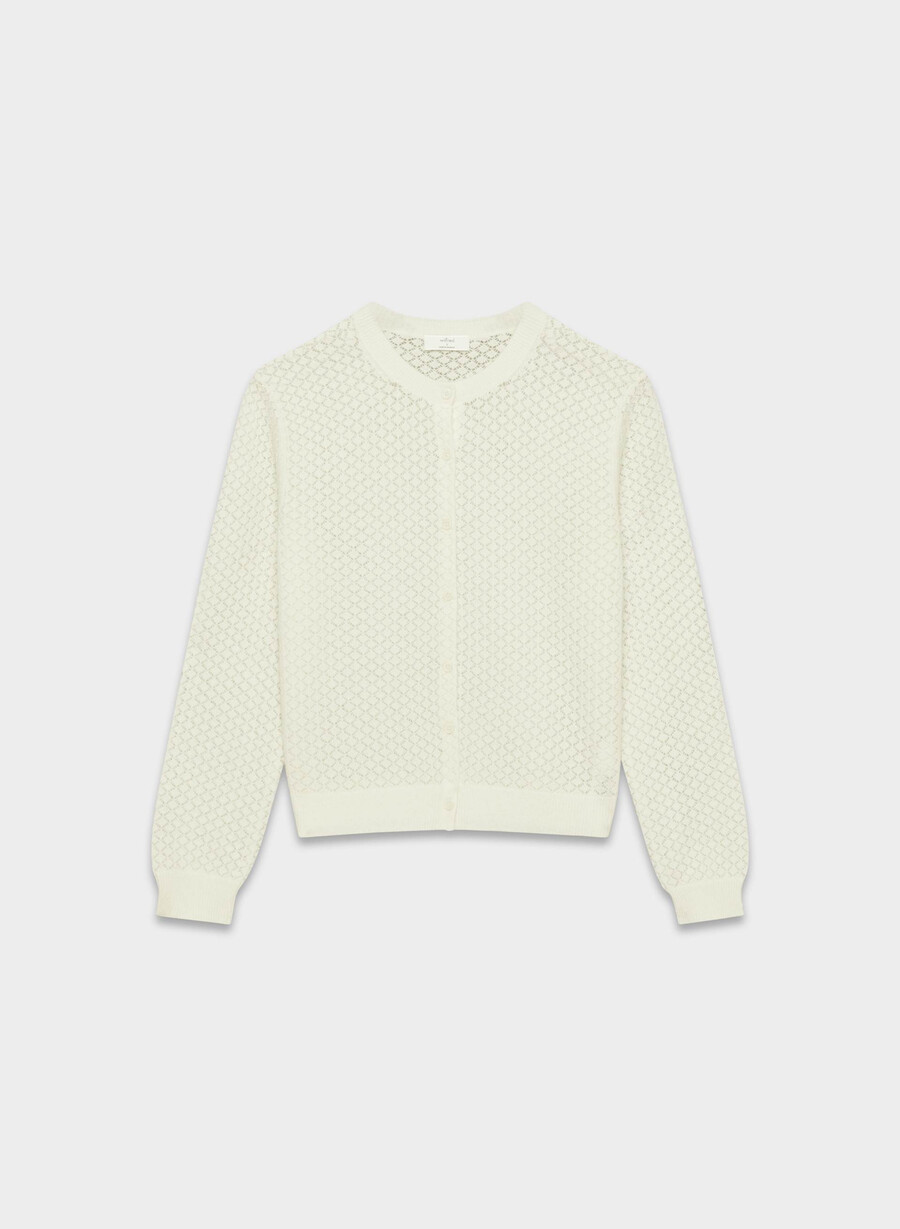 comma wool cashmere cardigan ljus bjÖrk
