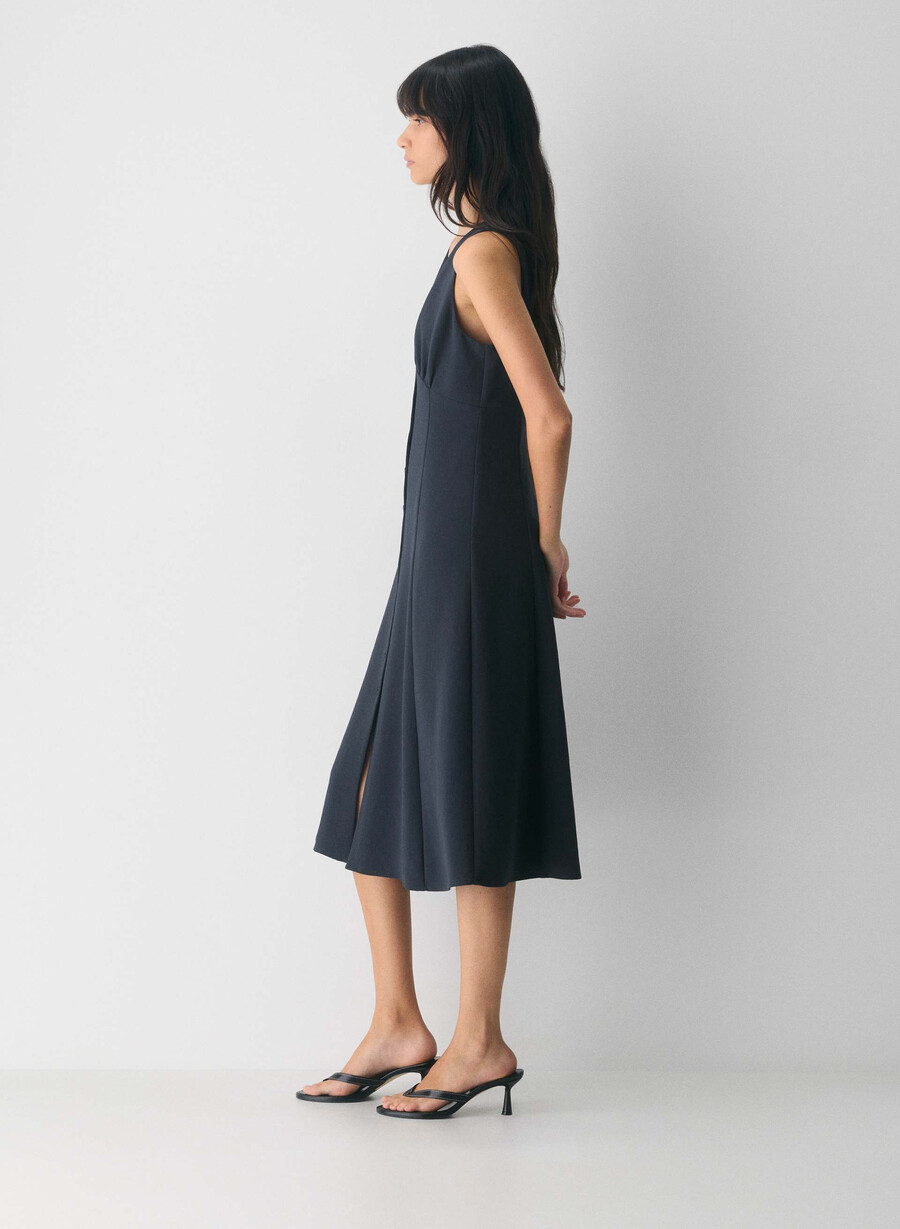 pagodklänning - crepette dark night navy
