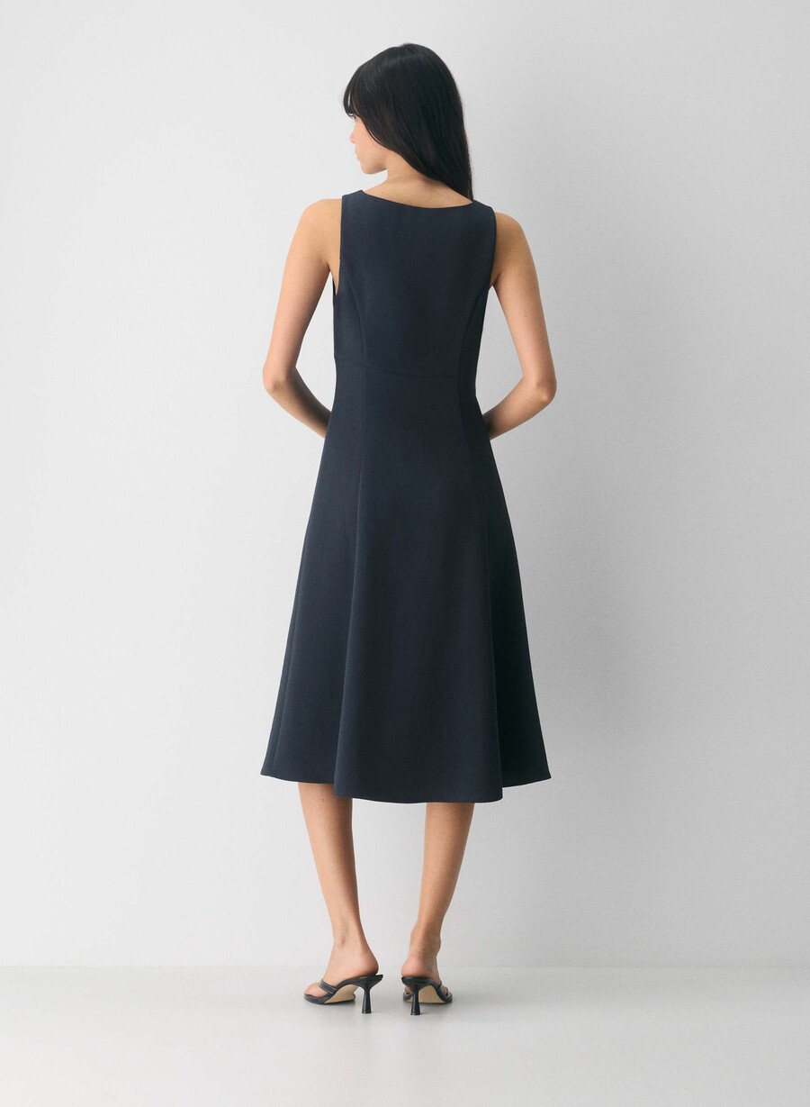 pagodklänning - crepette dark night navy