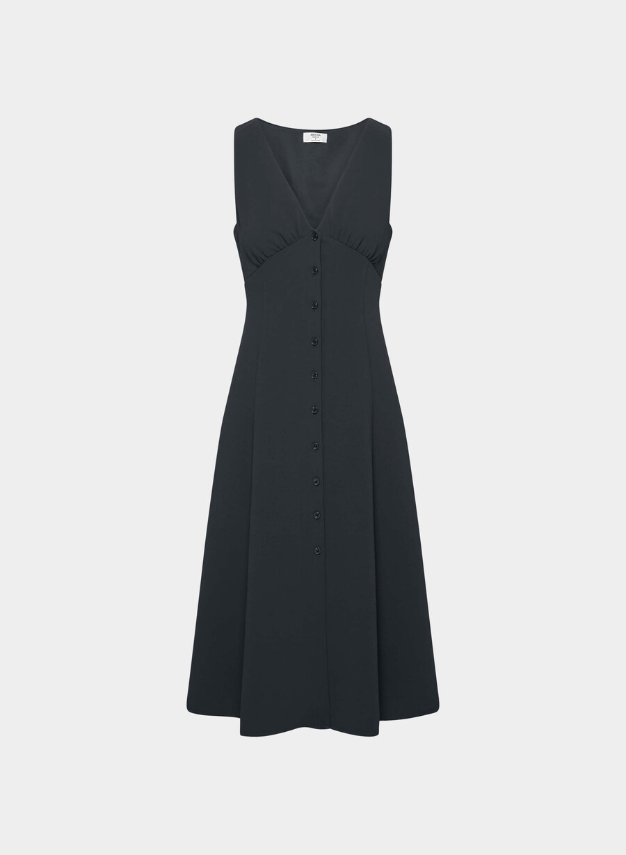 pagodklänning - crepette dark night navy
