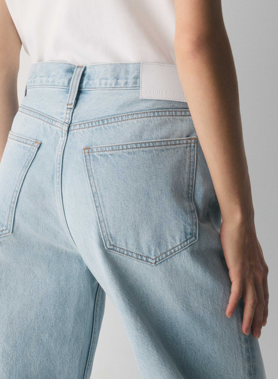 denim forum 90-tals vintagejeans med låg midja och manschett 15 år blÅ