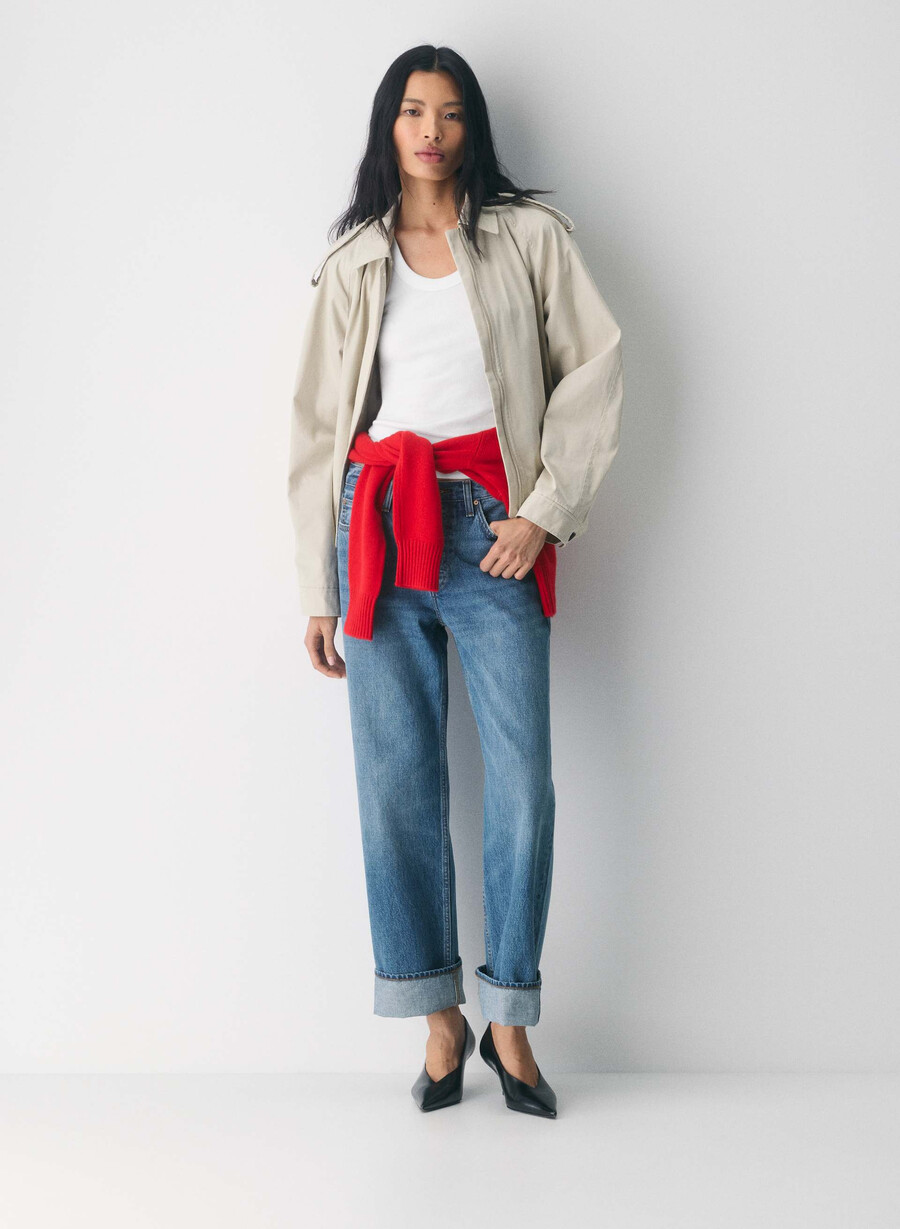 denim forum 90-tals vintagejeans med låg midja och manschett 5 år kiss n tell svart
