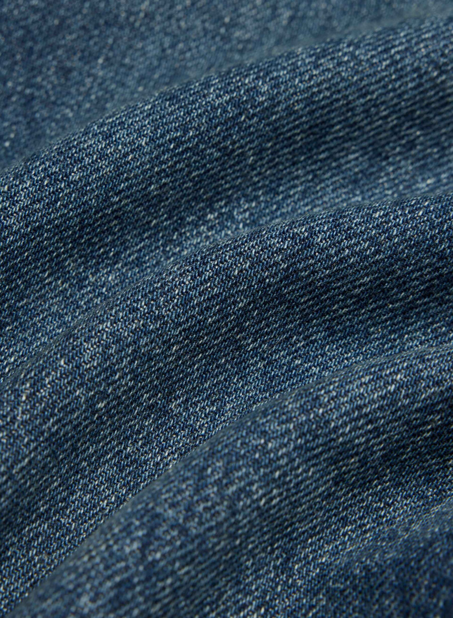 denim forum 90-talets vintagejeans med låg midja och manschett be about dark bleu