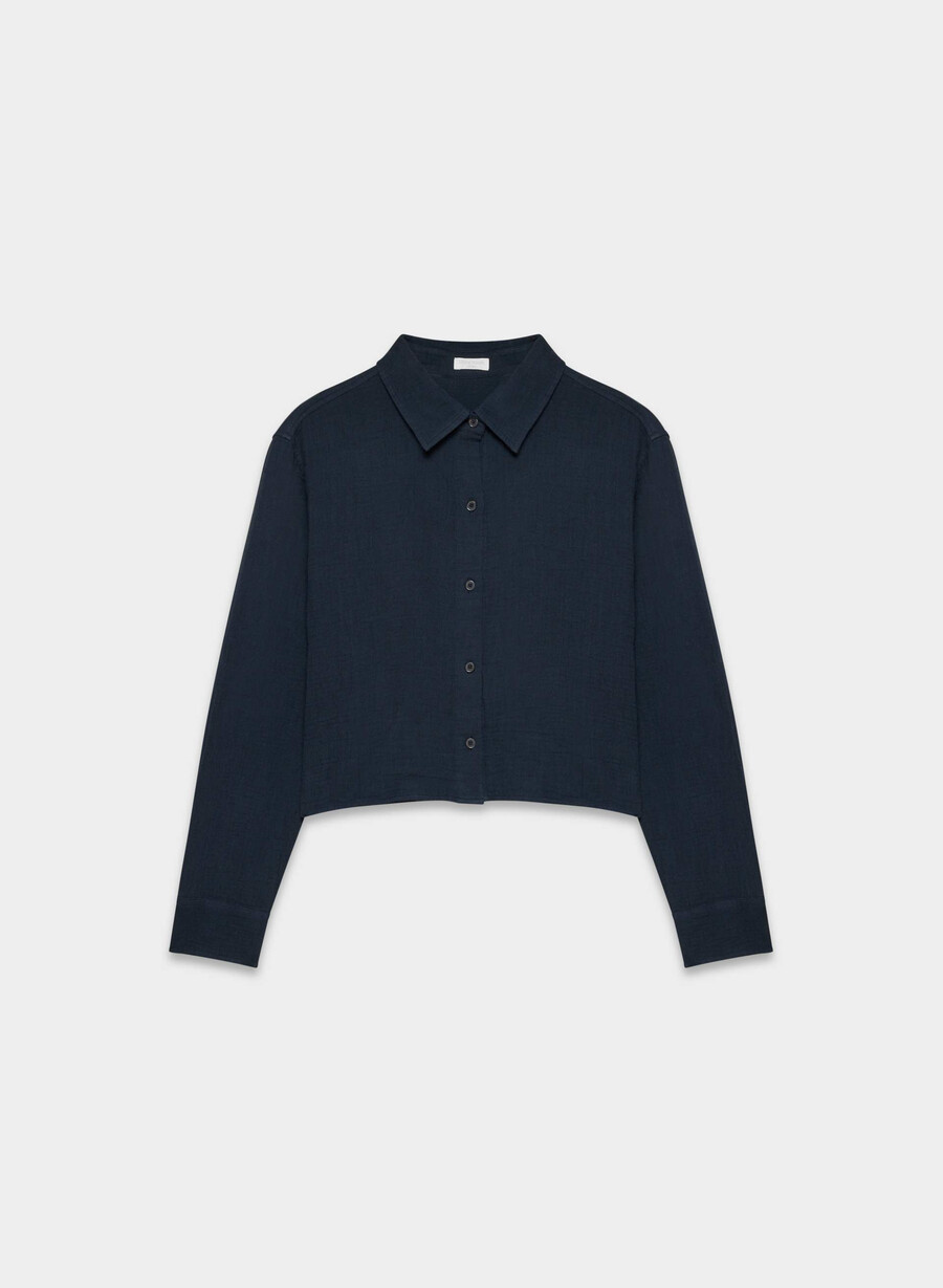airplush cotton sail cropped skjorta admiral