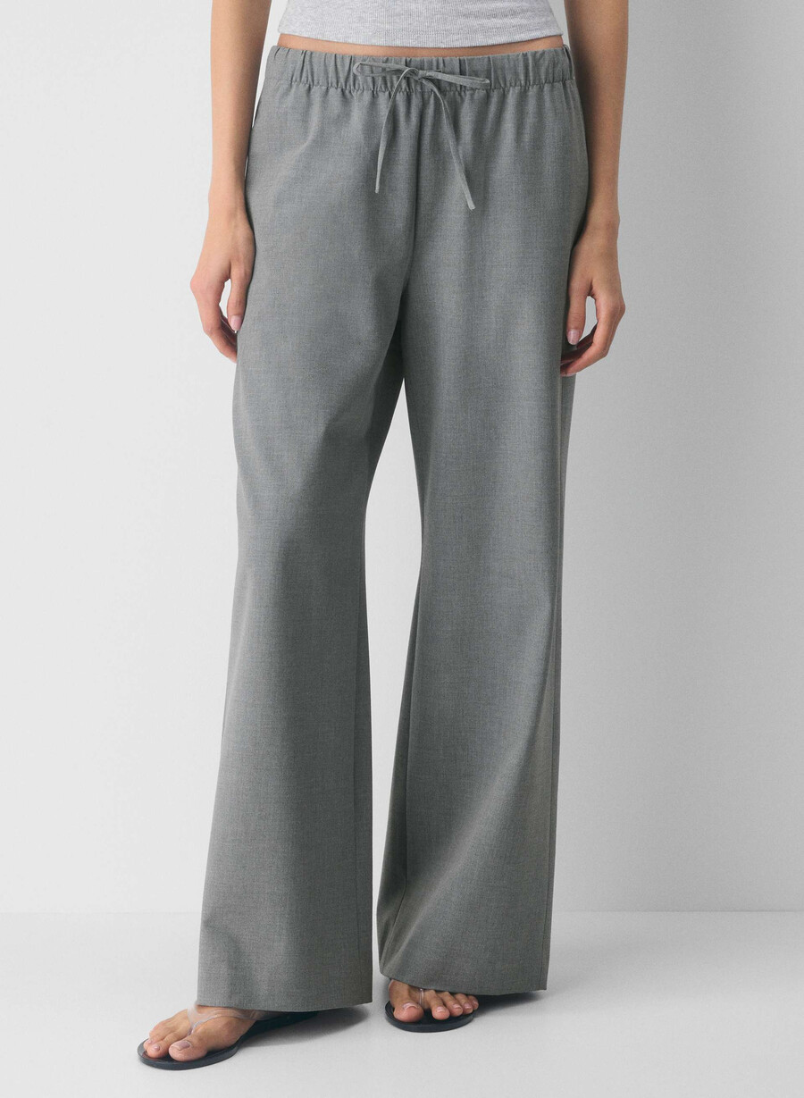the lodge pant - reessential ljus ljuvlig mÖrkgrÅ