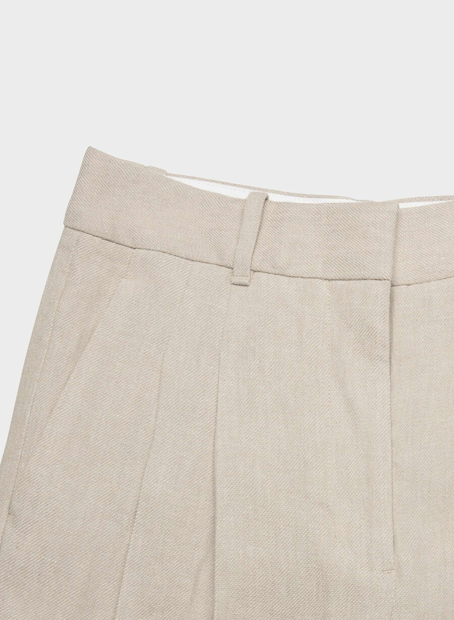 the effortless pant - linne odÄrgad mÖrk ecru