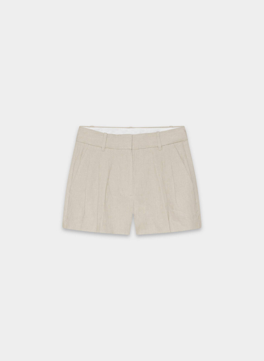 the effortless short mini - linne odÄrgad mÖrk ecru