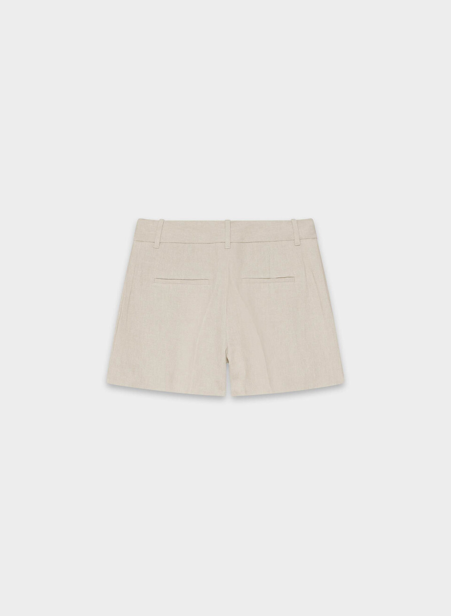 the effortless short mini - linne odÄrgad mÖrk ecru